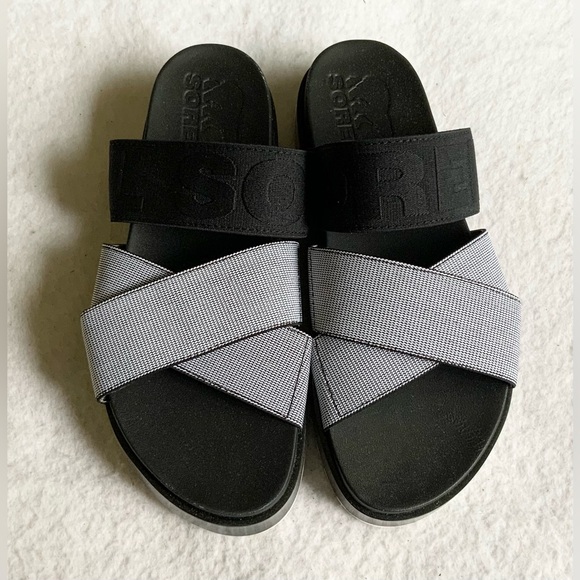 Sorel Women's Roaming Sport Slide Sandal Black Size 6 - Picture 1 of 3